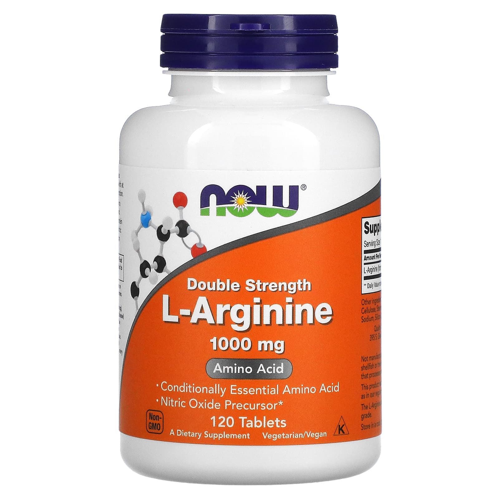 

L-Arginine, Double Strength, 1,000Mg, 120 Tablets