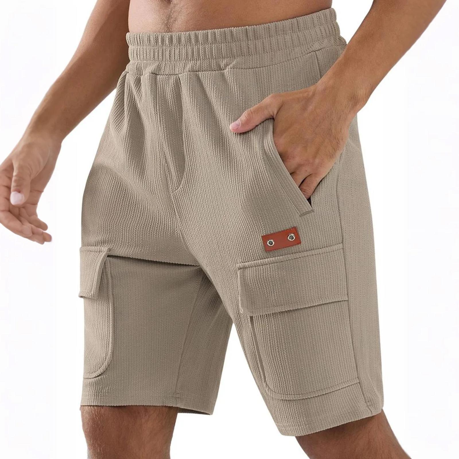 

Men s Corduroy Breathable Loose-fitting Trendy Sports Casual Work Shorts XL хакі