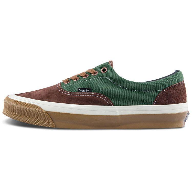 Vans Era Og Lx Fabric Leather Classic Casual Low Top Skate Shoes Unisex Sneakers Green Brown VN0A3CXNBGS