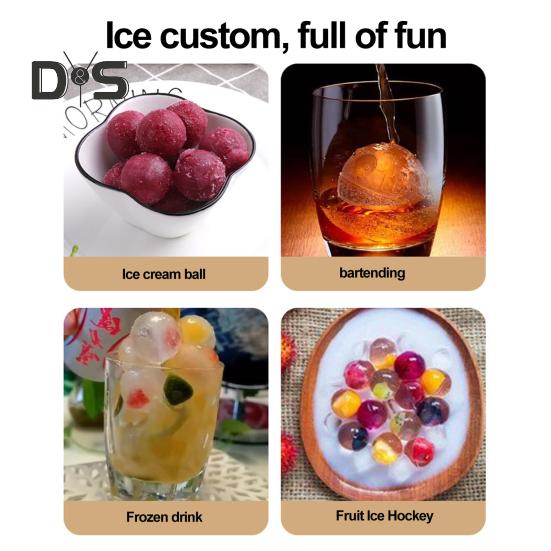 Große Kapazität, leicht zu lösendes Silikon-Eisgitter, Gelee-Joghurt-Eiskugelform, Kühlschrank-Eisbox, lebensmittelechter Eisbehälter