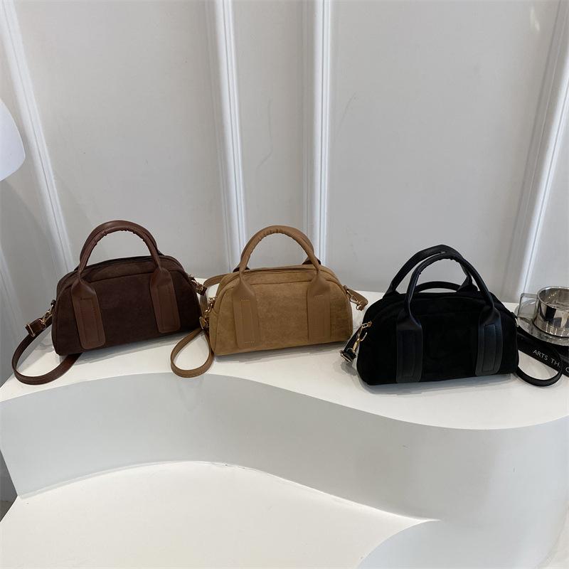 Fashionable Hand-held Pillow Bag, Fashionable Single-shoulder Bag, Retro Matte Crossbody Bag