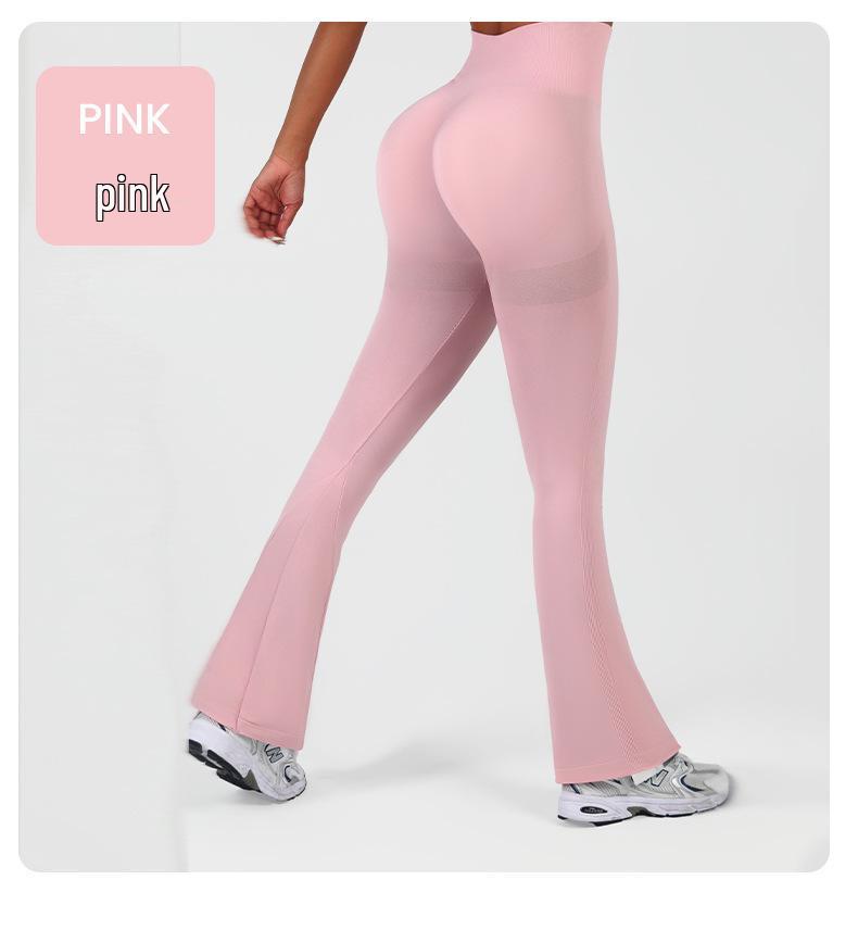 Solid Color High Waist Yoga Leggings - Slim Fit, Flared, Body Shaping, Quick Dry, Casual Fitness Sports Pants