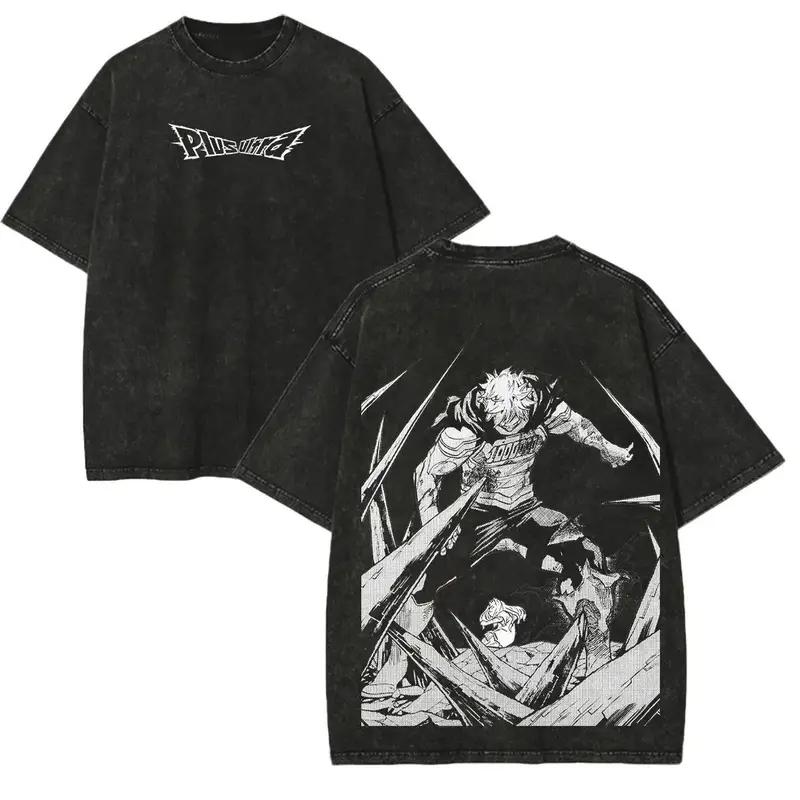 

My Hero Academia All Might Graphic Tshirt Men Women Clothing Short Sleeve Cotton T-shirts Retro Washed Tee Harajuku Male T Shirt XXL чорний