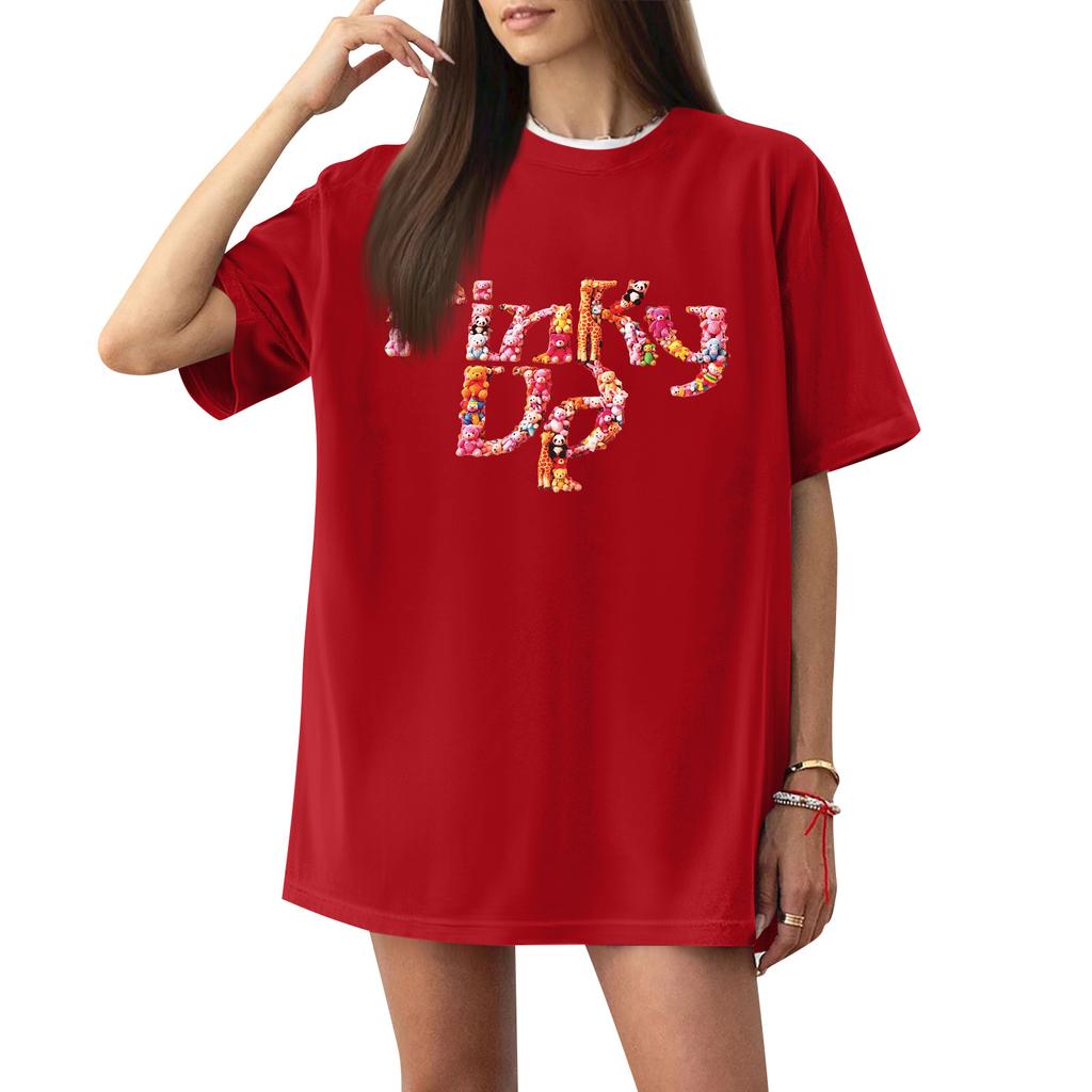 Women's Casual Letter Print Short-sleeved Top T-shirt