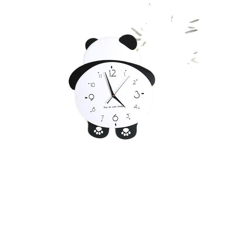 

Мультяшные часы с пандой Новые часы для гостиной Настенные часы Настенные Домашние Бесшумные настенные часы Настенный светильник Настенные часы creative clock