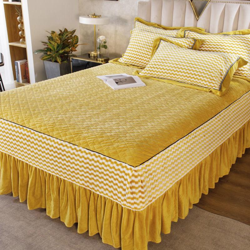 Зимняя утолщенная теплая стеганая юбка из кораллового флиса — фото 6