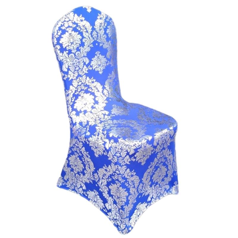 

Elegant Gold Foil Print Stretch Chair Covers Stretch Fabric Chair Slipcovers Chair Back Decoration for Dining Room