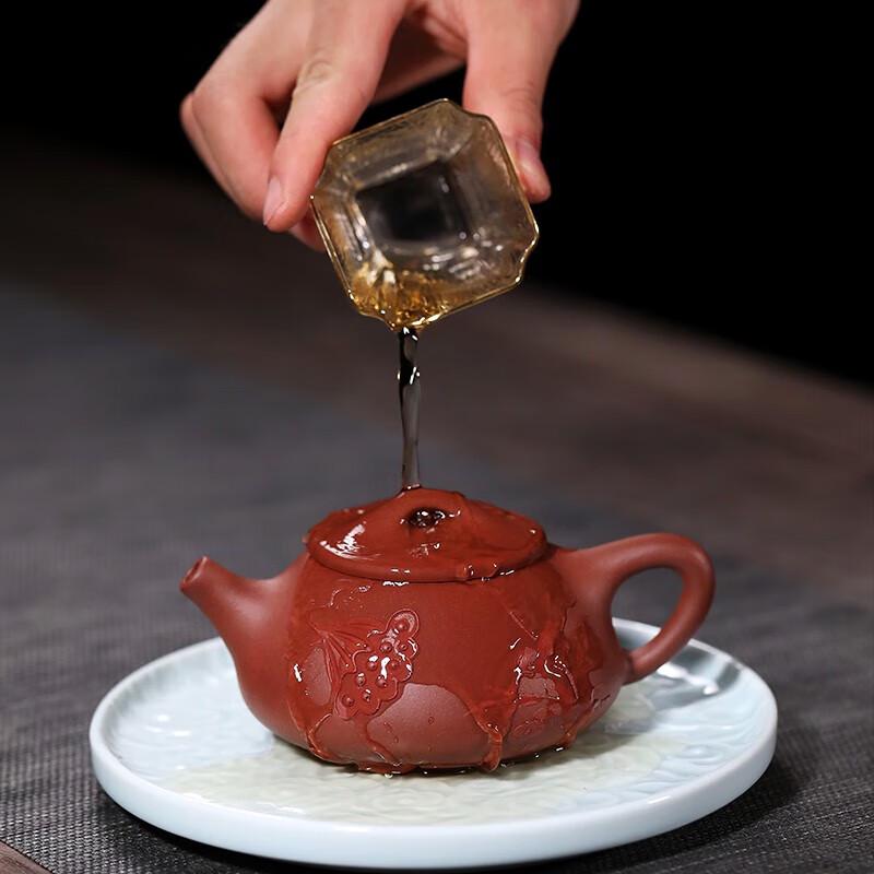 Gold Inlaid Jade Jingzhou Mud Painted Shiliao Teapot