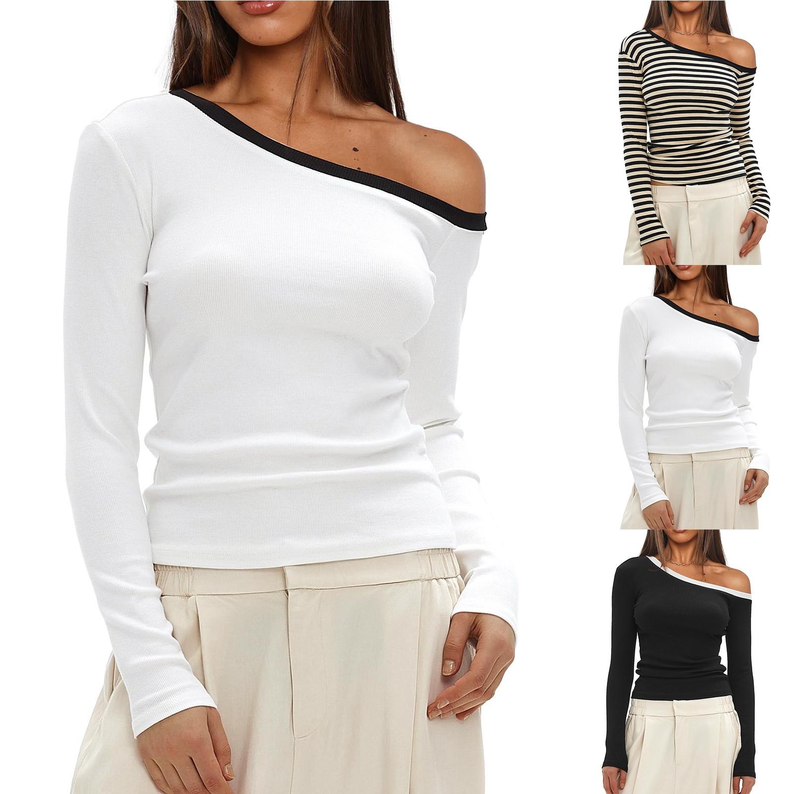 

Women s Long Sleeve Casual Tops M чёрный