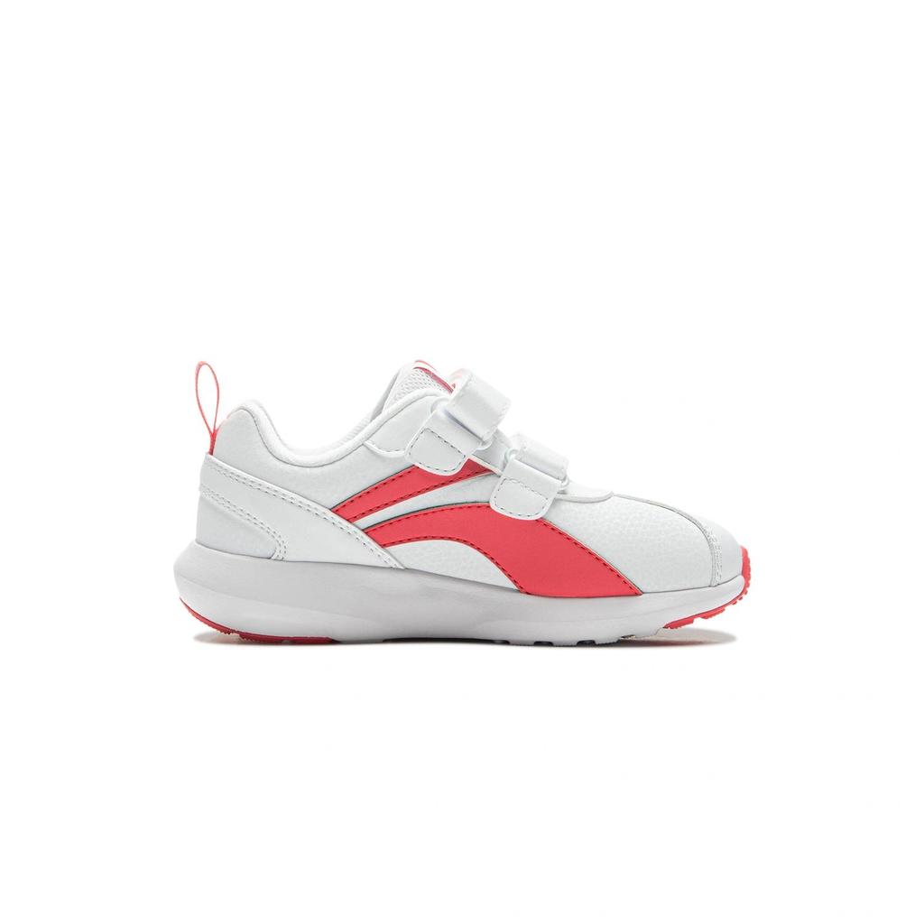 Li Ning Kids Sports Lifestyle Synthetic Leather Comfortable Simple Casual Shoes Kids Sneakers Standard-White Furong-Red YKAP148-6