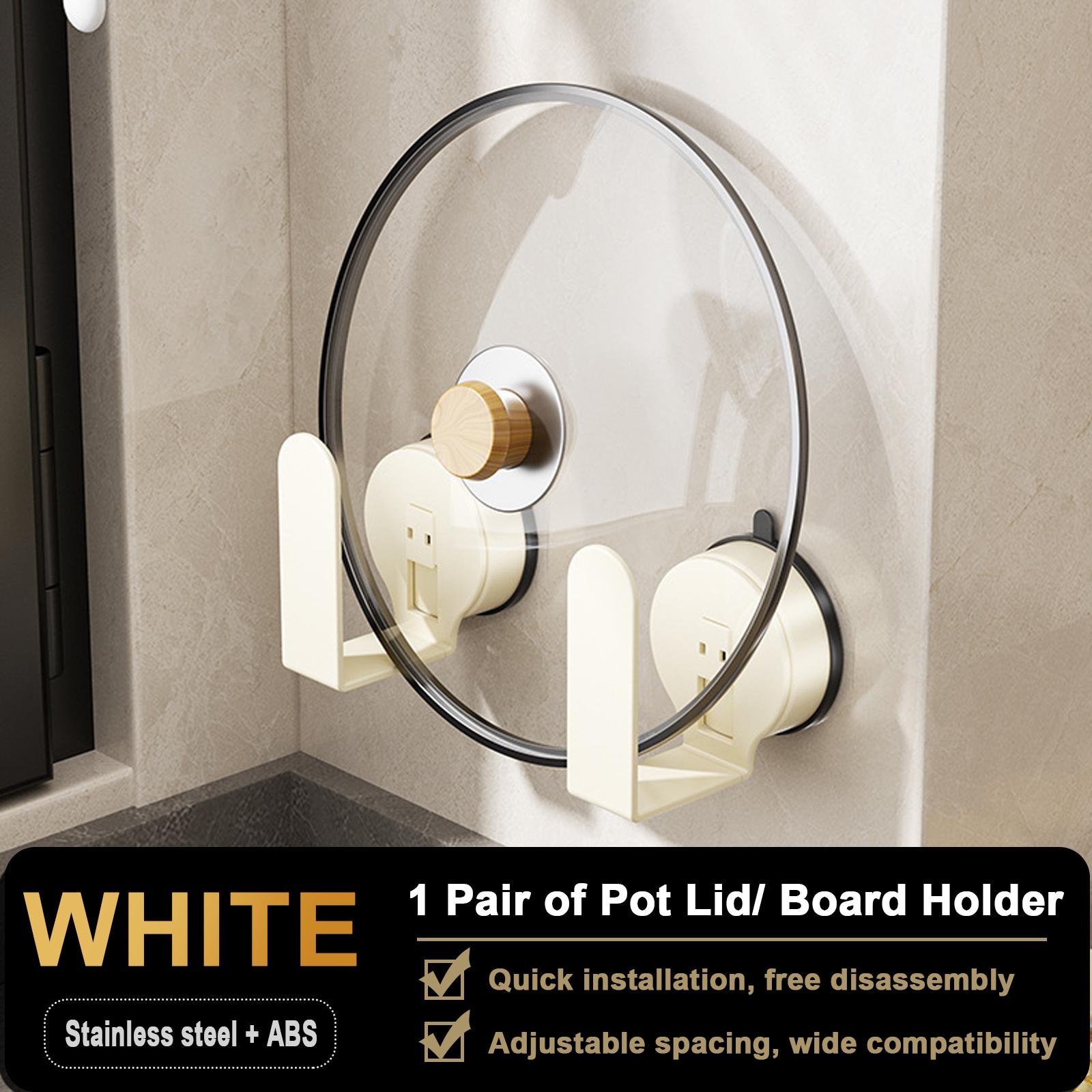 

2 шт./набор Подставка для крышек кастрюль Присоска Держатель крышки кастрюли Разделочная доска Кухонный Настенный органайзер Аксессуары 1-tier