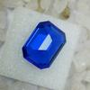 Natural Blue Tanzanite Loose Gemstone Emerald Shape 15.08 Ct for Jewelry Making and Gem Collections