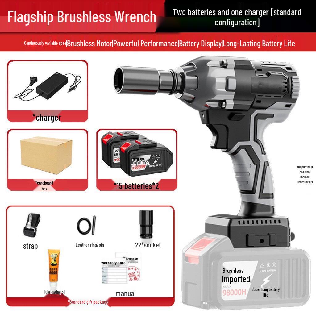 Brushless Electric Impact Wrench for Scaffolding, Woodworking & Auto Repair