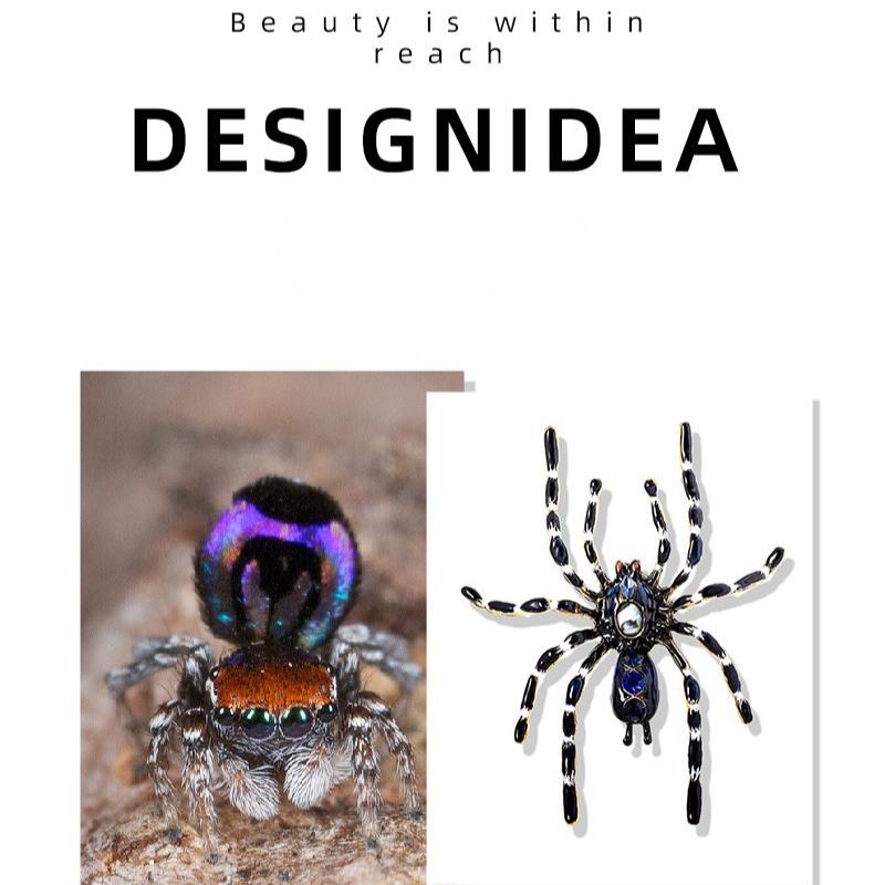 Große Spinnenbrosche, Europäisch und Amerikanisch, Persönlichkeit, Übertreibung, Anstecknadel, Modisch, High-End, Leichter Luxus, Vielseitig