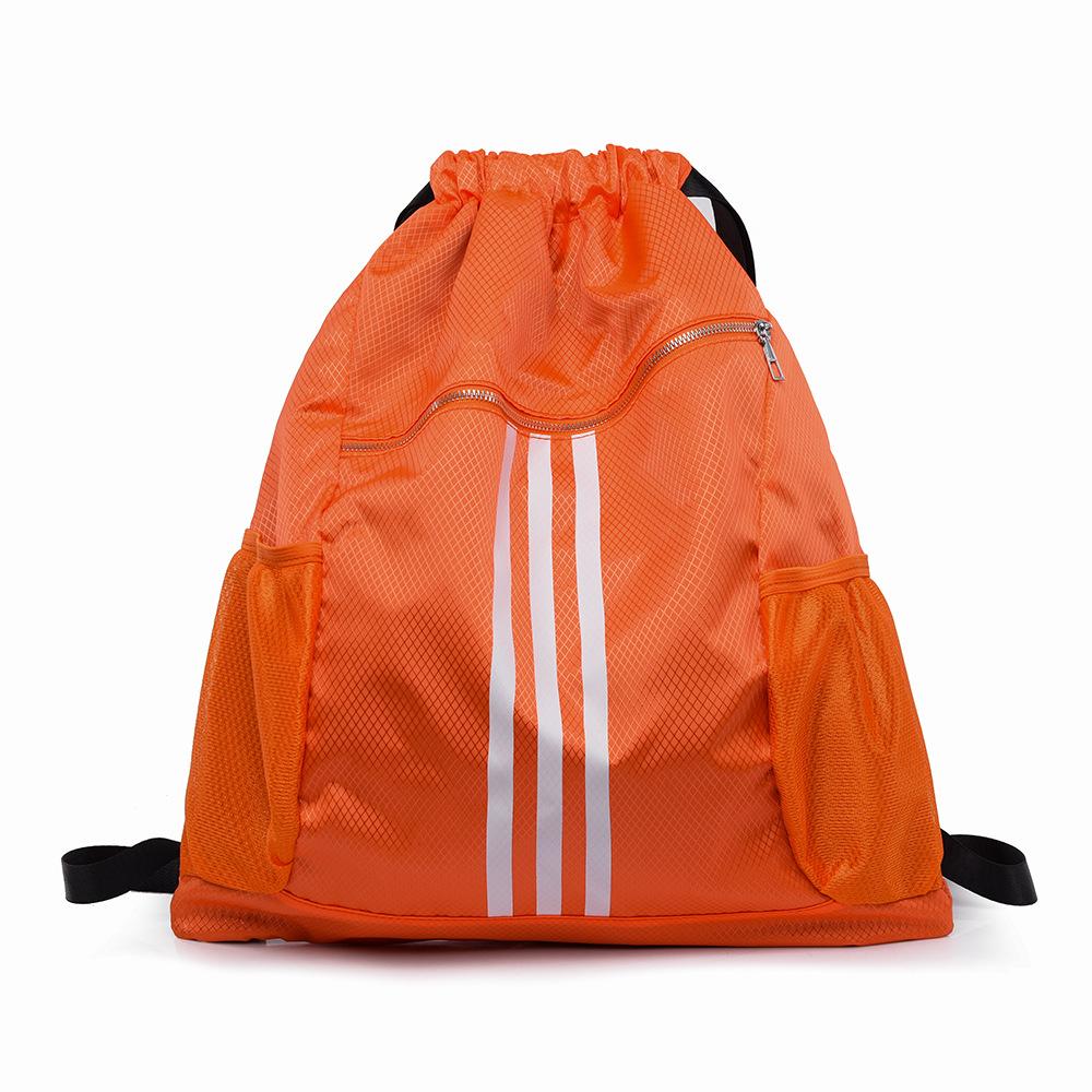 Fashionable Simple Diamond-shaped Dark Pattern Sports Yoga Backpack Outdoor Picnic Basketball Casual Drawstring Backpack