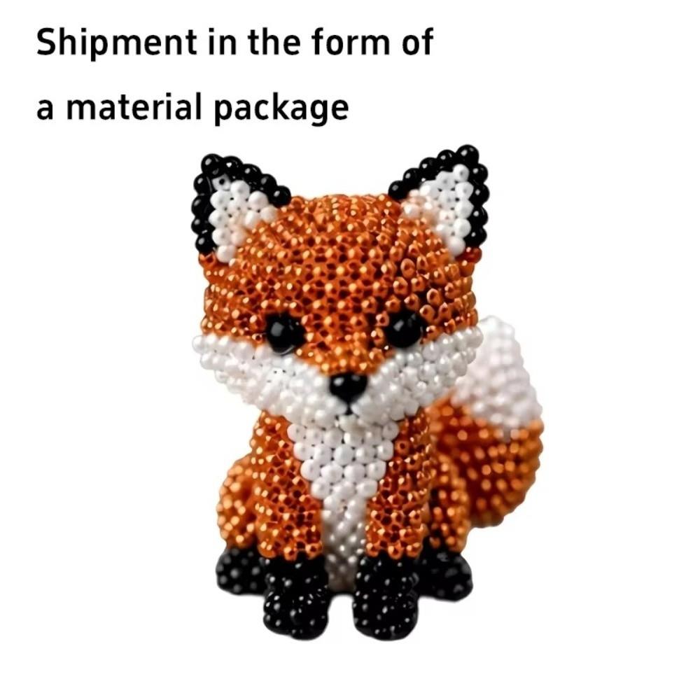 Craft 3D Beaded Animal Kit Animal Shape DIY Bead Craft Kit DIY 3D Beaded Ornament Set Home Decor
