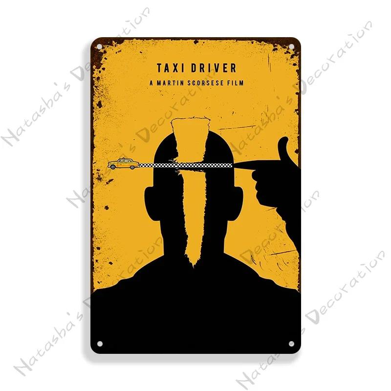 Taxi Driver Klassiker Film Metallschild Retro Metall Blechschild Vintage Poster Bar Garage Metallschilder Industrielle Deko Wandplatte