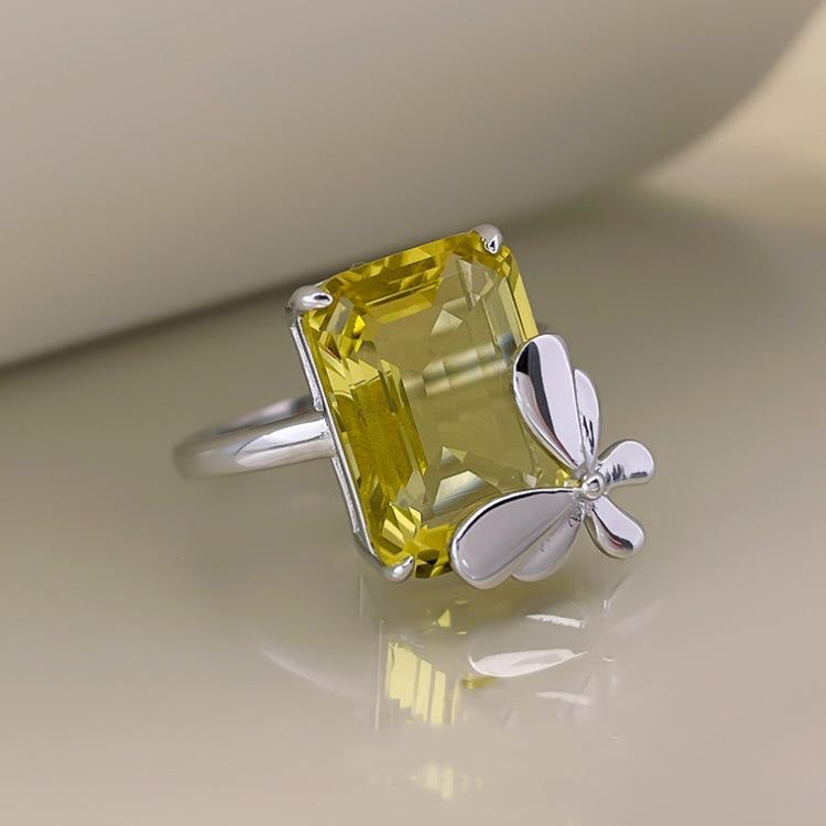 

Новое кольцо-бабочка синий золото циркон Европа и США мода No. 10