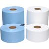 Industrial Dust-Free Oil-Absorbent Wiping Paper - Large Roll, Blue & White Non-Woven Fabric