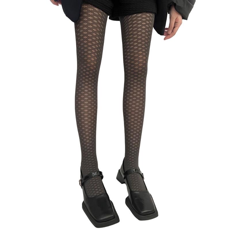 Women Sexy Patterned Tights Hollow Flower Fishnet Stockings Pantyhose Patterned Leggings Net Pantyhose for Party Club