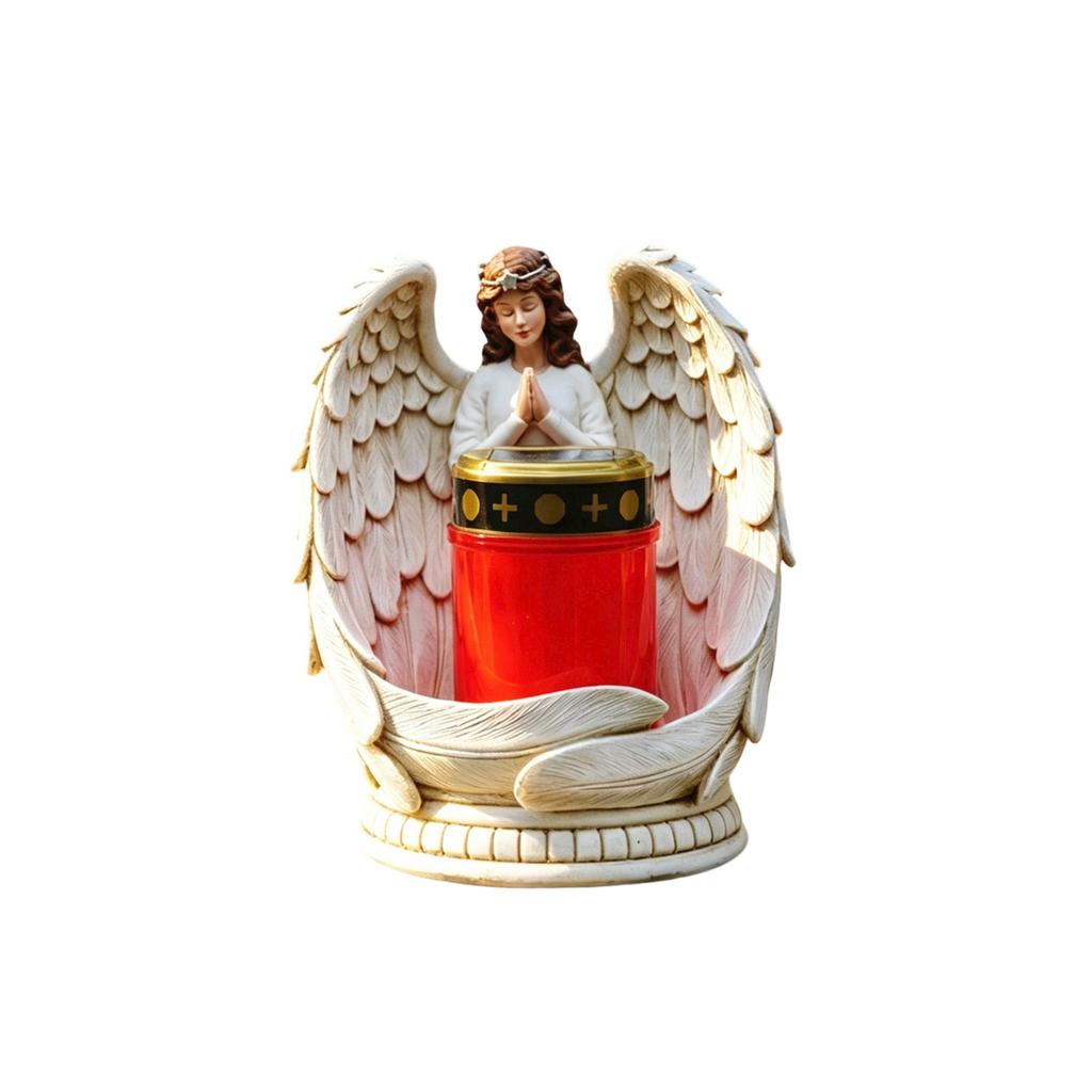Candle Light, Outdoor Resin Decoration, Memorial Garden Lamp for Patio, Yard, Path, LED Warm