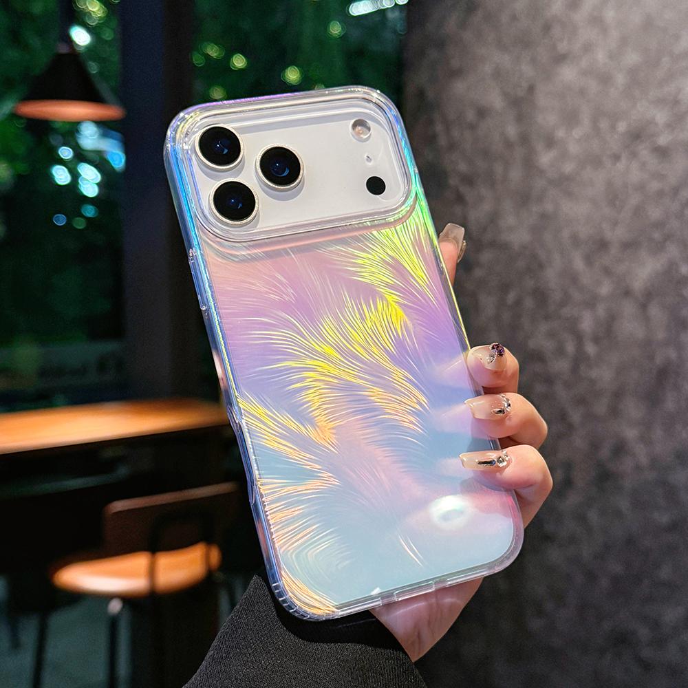 

Color Coated Feather For Magsafe Phone Case For iPhone 17 16 15 14 13 12 11 Pro Max Magnetic Wireless Charge Shockproof Cover iPhone Air
