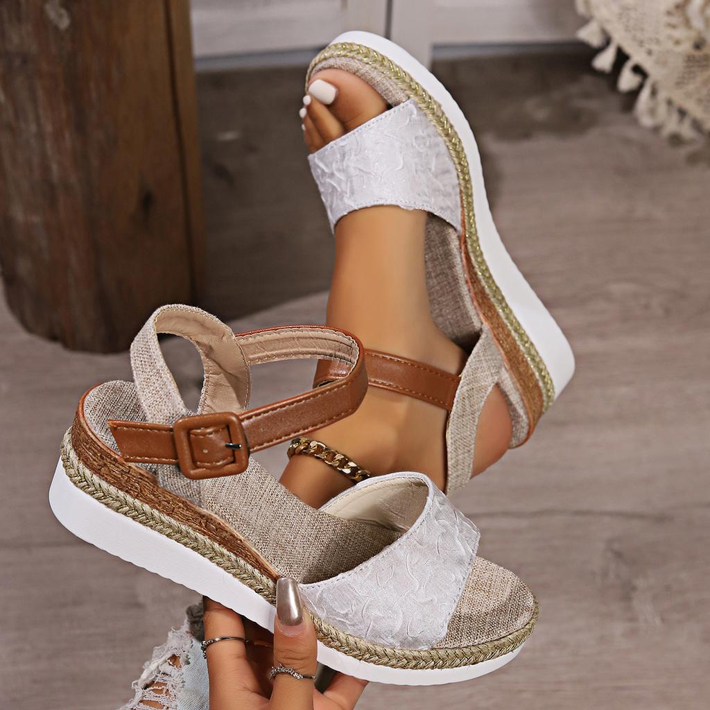 Fashion 2024 New Wedge Sandals Women Summer Lightweight Trend Casual Peep Toe Shoes Woman Platform Summer Heeled Sandals Shoes for Women