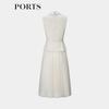PORTS Women's Classic 2-in-1 Sleeveless Pleated Dress