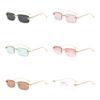Xiaomi Gafas de sol rectangulares sin montura para mujer, protección UV400, patillas ligeras de aleación dorada, lentes multicolor, moda diaria