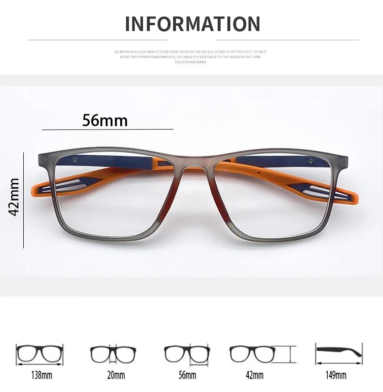 Sport TR90 Reading Glasses Blue Light Blocking Ultralight HD Lens for Men Women Far Sight Eyeglasses Diopter