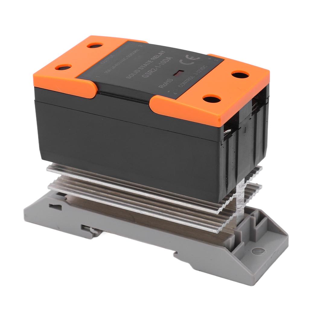 Small Solid State Relay DA Relay Module with Heat Sink DC 3‑32V Input AC 24‑480V Output