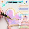 FUNSHOWCASE Food Coloring Pens, Metallic Pens, 10-Color Set, Double-Sided Line Drawing Pens, Food Coloring, Food Coloring Markers, Food Grade, for Swe