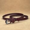 Women's Hollow Leather Belt Women's Casual Versatile Cowhide Belt