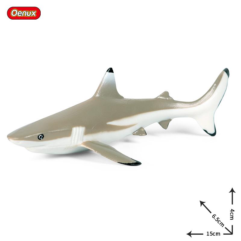 Oenux Ocean Animals Action Figures Sealife Shark Whare Megalodon Model Figurines PVC Home Decoration Kid Cognitive Education Toy