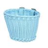 Hand-Woven Rattan-Style Detachable Bicycle Storage Basket for Children's Scooters - Small, Lidless