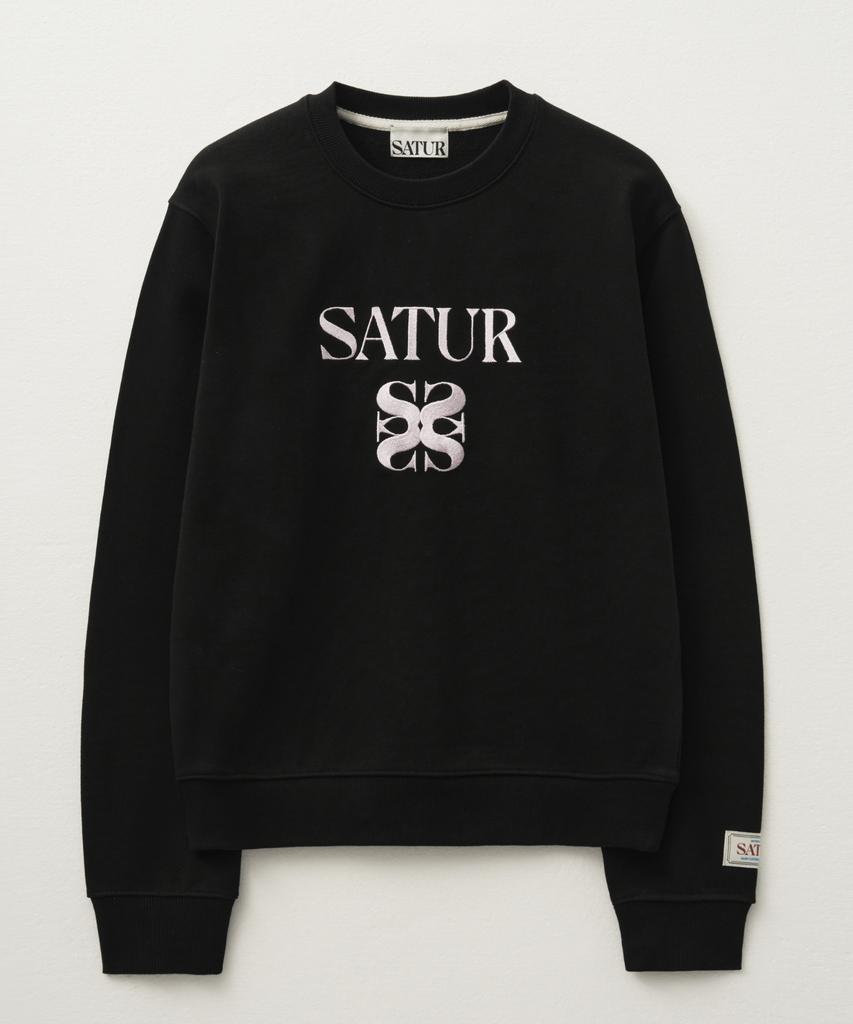 Seteo Classic Logo Sweatshirt Black Pink