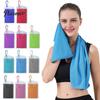 Wiederverwendbares Verdunstungstuch mit Hülle 100x30cm Unisex Kühlhandtuch, Tragbare Wickel-Karabiner, für Sommerhitze Sofortige Kühlung Sport Training Erholung Fitnessstudio