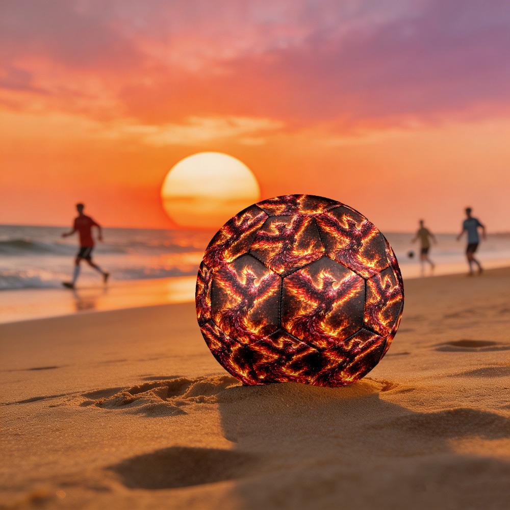 1pc Phoenix Theme Soccer Ball Football, Size 5, Lightweight PVC, Outdoor Training Soccer Ball,Gift C6533