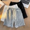 Men's Summer Casual Waffle-Weave Shorts: Retro, Sporty, Relaxed Fit, 5-Inch Length