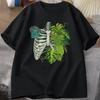 Skeleton Plant Body Tshirt Women Unisex Funny Plant Lover T Shirt Plant Mom Tee Funny Graphic T Shirts Cotton Short Sleeve Clothes