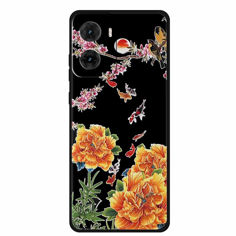 3D Emboss Case For Motorola G06 Phone Case Flowers Shockproof Soft Silicone Coque For Motorola E15 G05 G06 Power Back Cover Case
