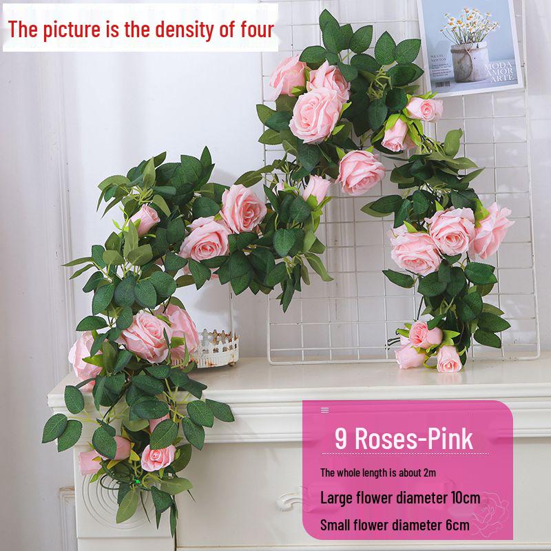 Artificial Rose Vine Hanging Basket and Arch Decoration
