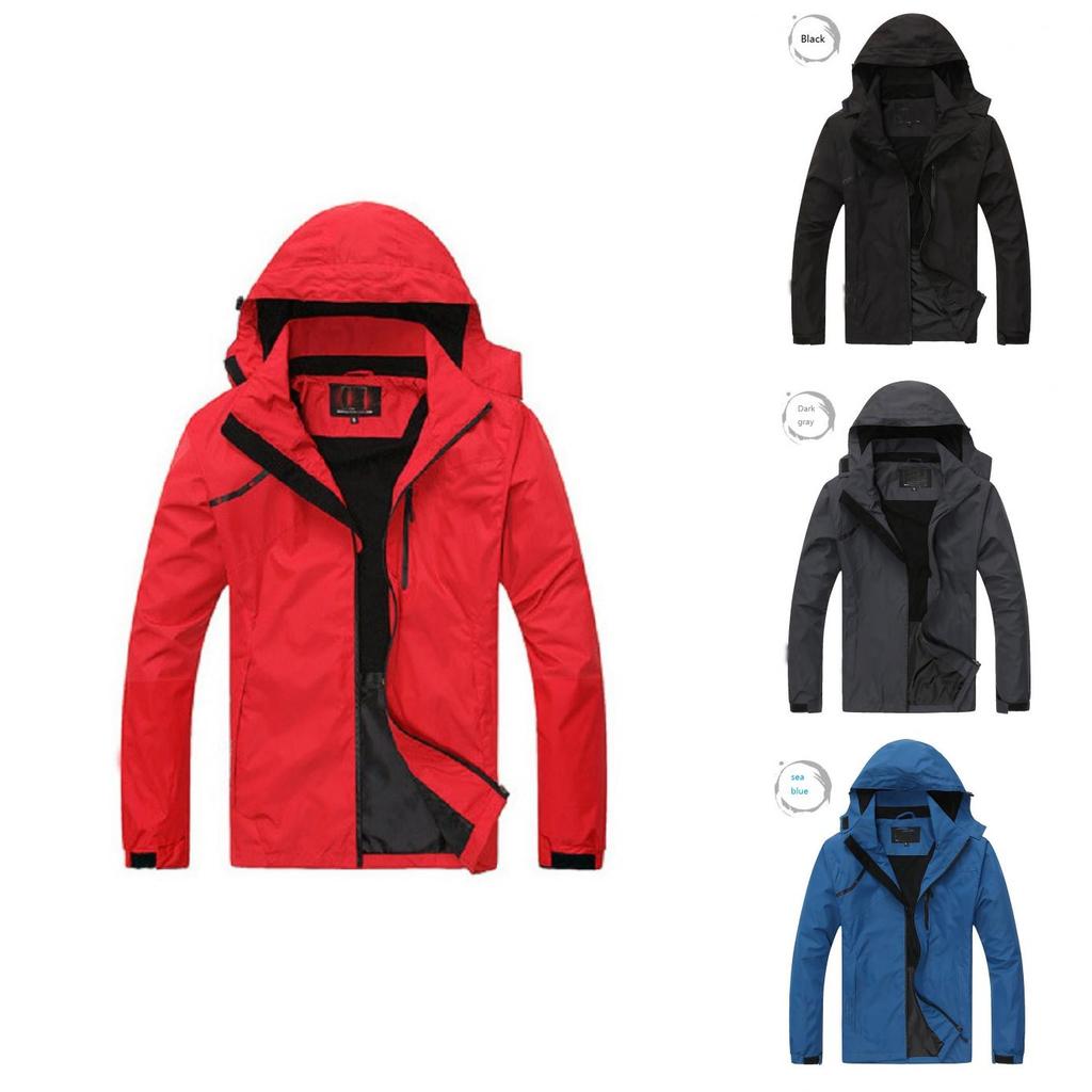 Premium Quality Thin Outdoor Men's Large Size Hooded Windproof Waterproof Jacket