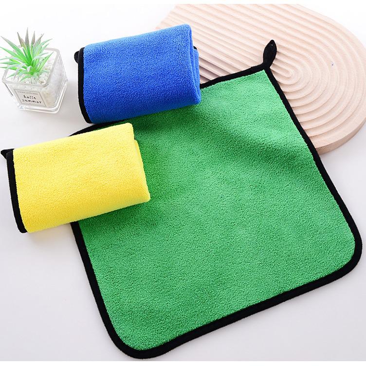 Double-Sided Coral Fleece Car Wash & Kitchen Microfiber Towel