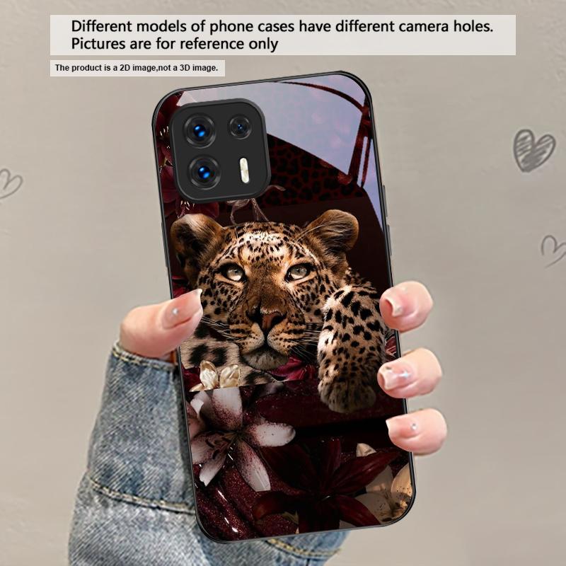 

Flower Leopard Shadow For Motorola Moto Edge 20 Lite 30 Pro 40 Neo 50 Ultra G45 G54 G55 G75 G84 G85 GPlay 23 Glass Phone Case Motorola Moto X30 Pro