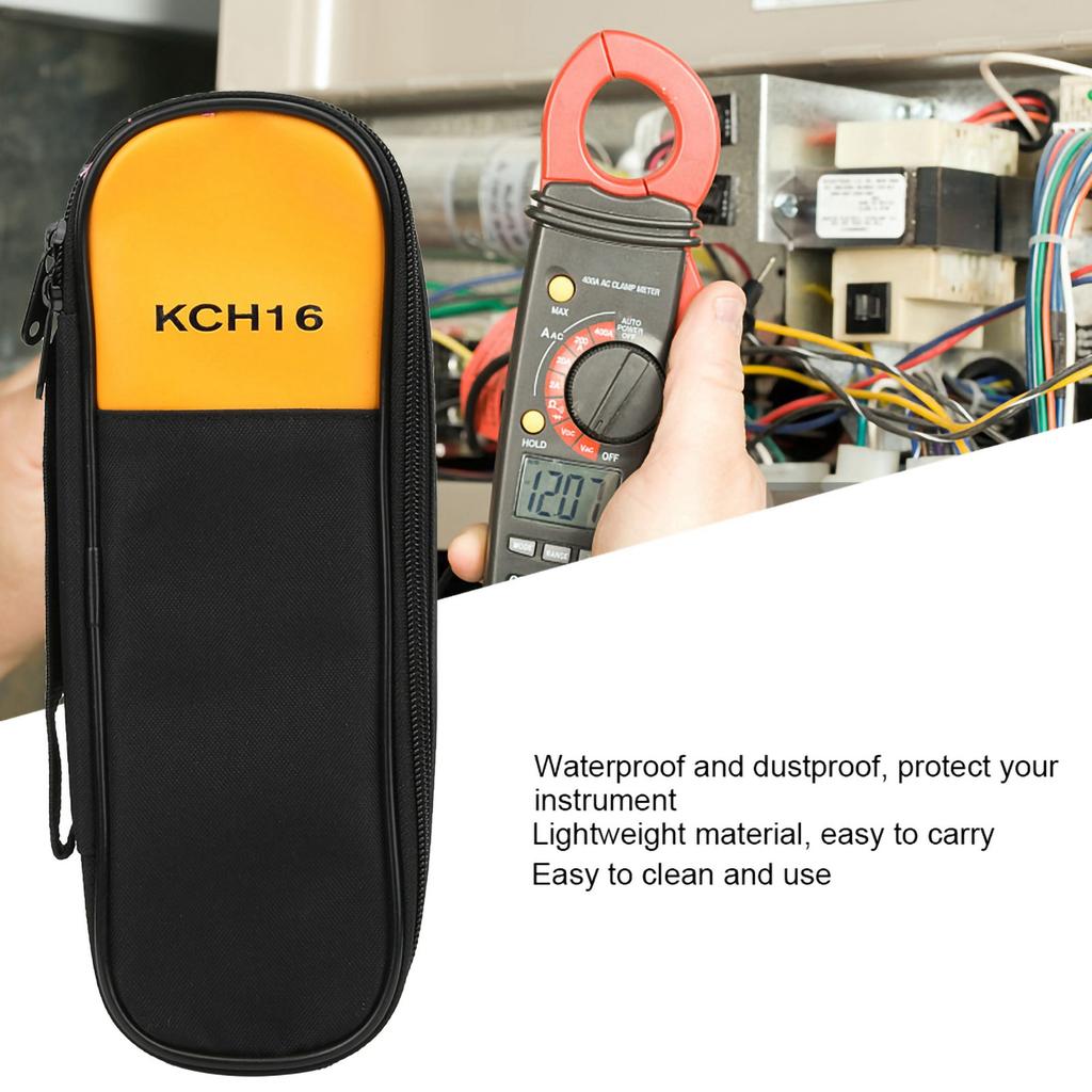 KCH16 Portbale Multimeter Clamp Meter Bag Storage Case Fit for Fluke F302 F303 F305