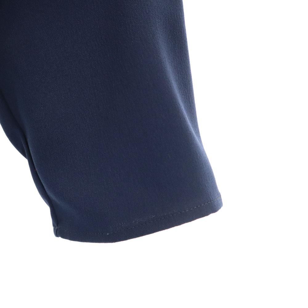 MAX&CO Five-quarter sleeve switching Long dress 40 Navy system Back zip Women Used