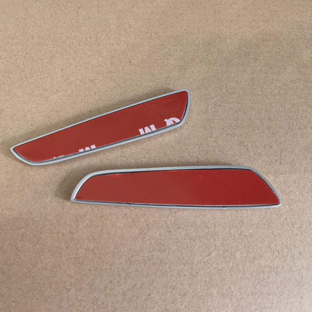 2026 Hot For VW VOLKSWAGEN For RLine Exclusive Badge Sticker 2pcs Silver RLine Door Armrest Sticker RLine Interior Sticker For T