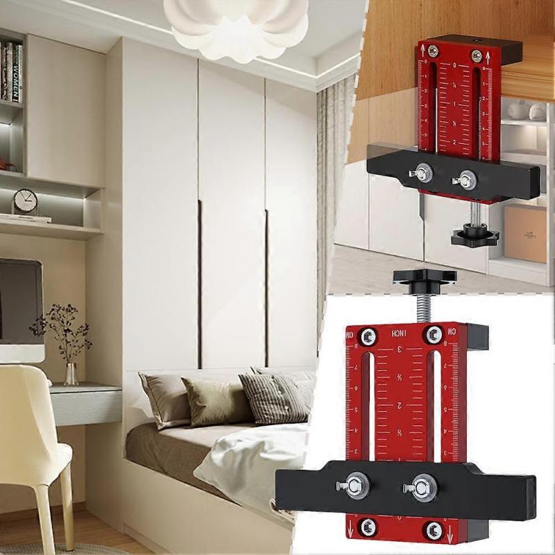 Cabinet Door Installation Positioner Tool Free Adjustable 60mm Alloy For Professional And DIY Cabinet Assembly