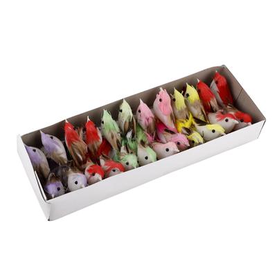 24 stücke Simulation Vogel Ornament Bunte Exquisite Lebensechte Mini Künstliche Schaum Vogel Dekoration für